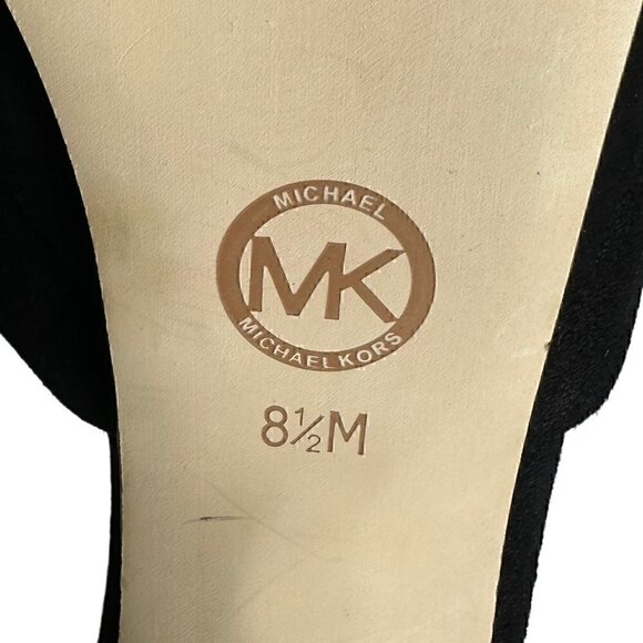 Michael Michael Kors Black Suede Platform Mary Jane Chunky Heels - Picture 5 of 9